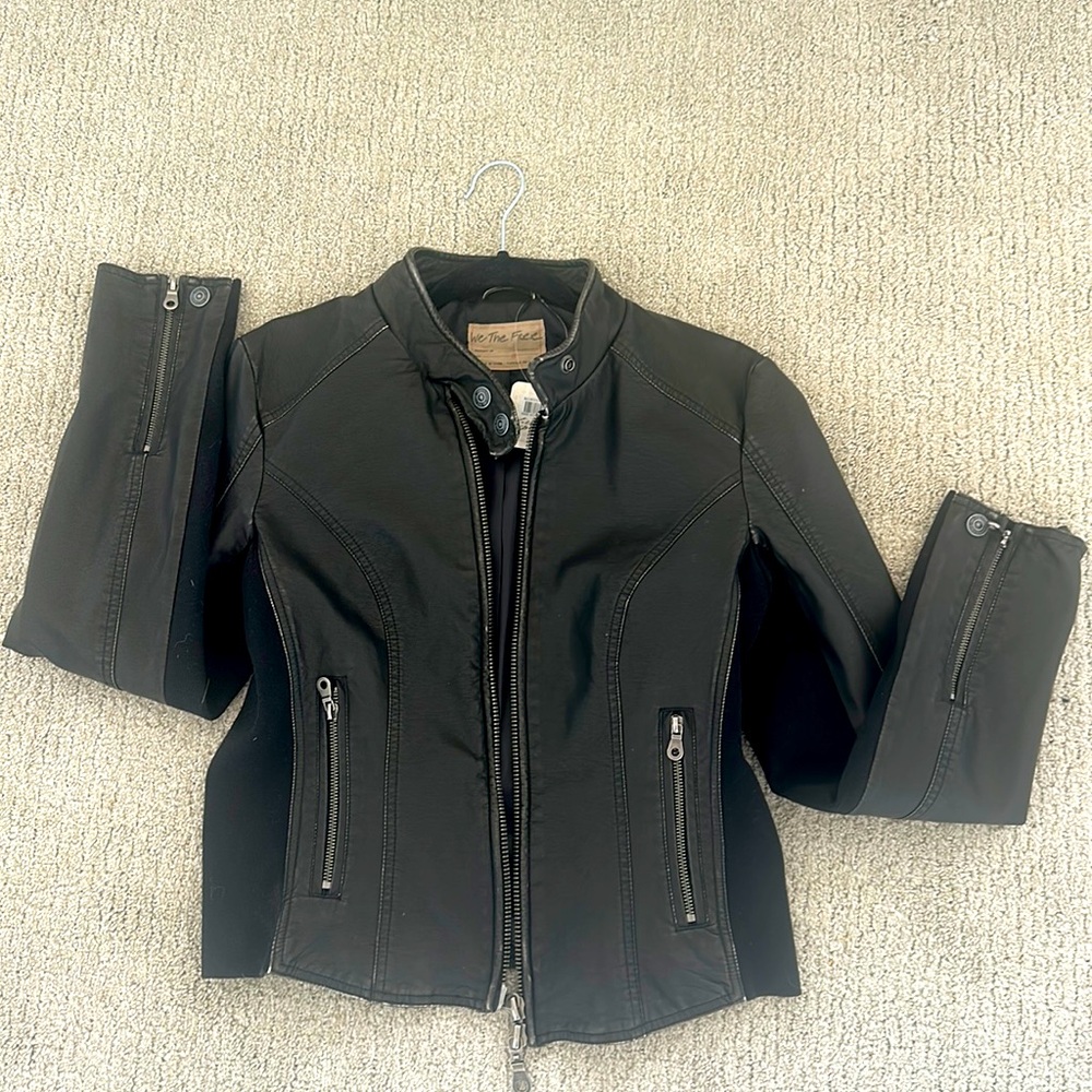 Free People Leather Jacket never worn